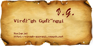Virágh Gyöngyi névjegykártya